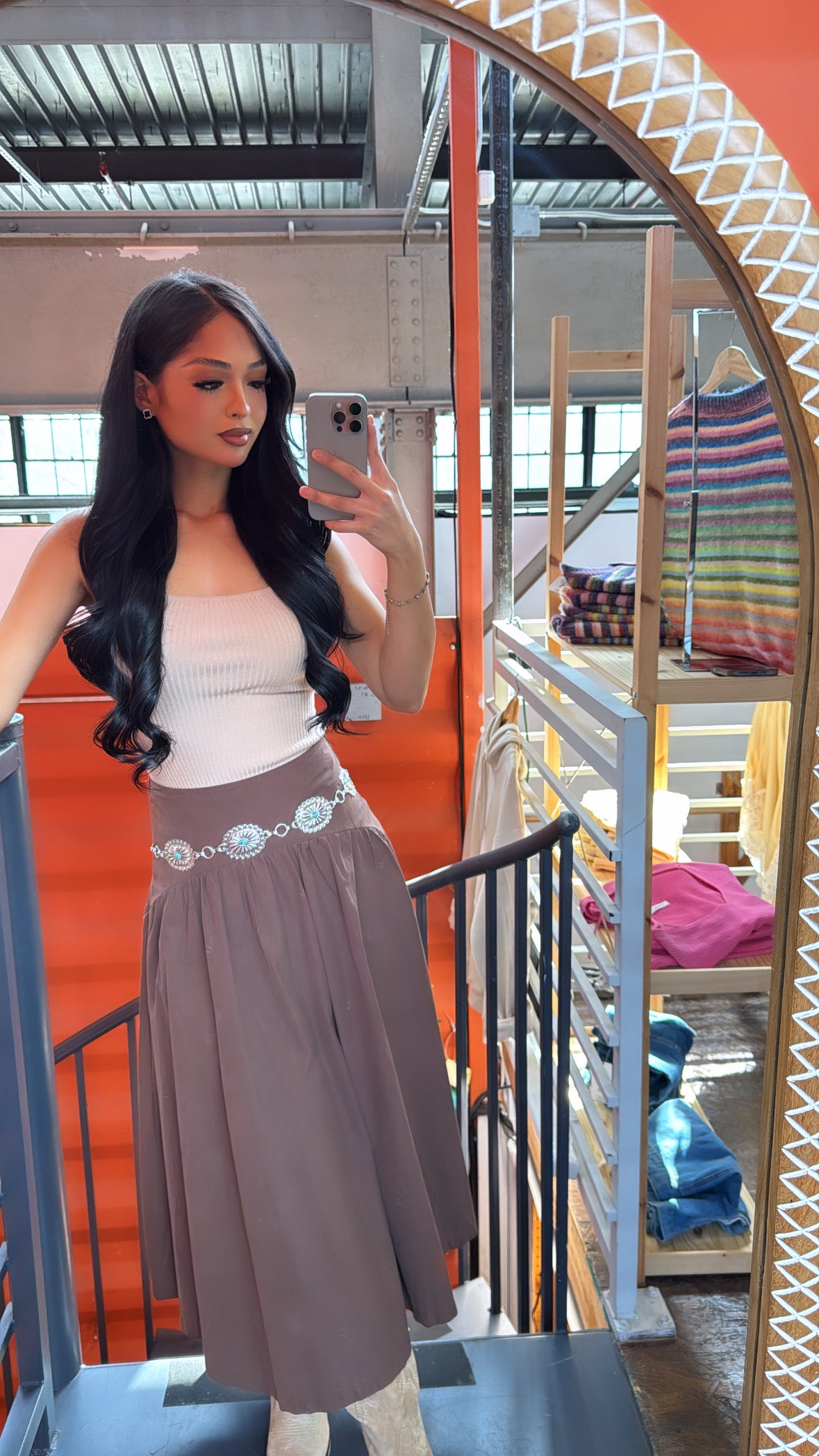chocolate drop waist skirt