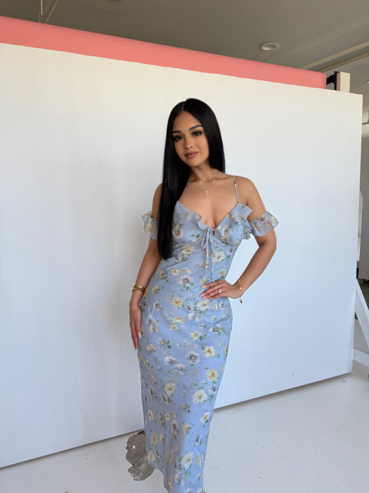 Dreamy blue floral dress