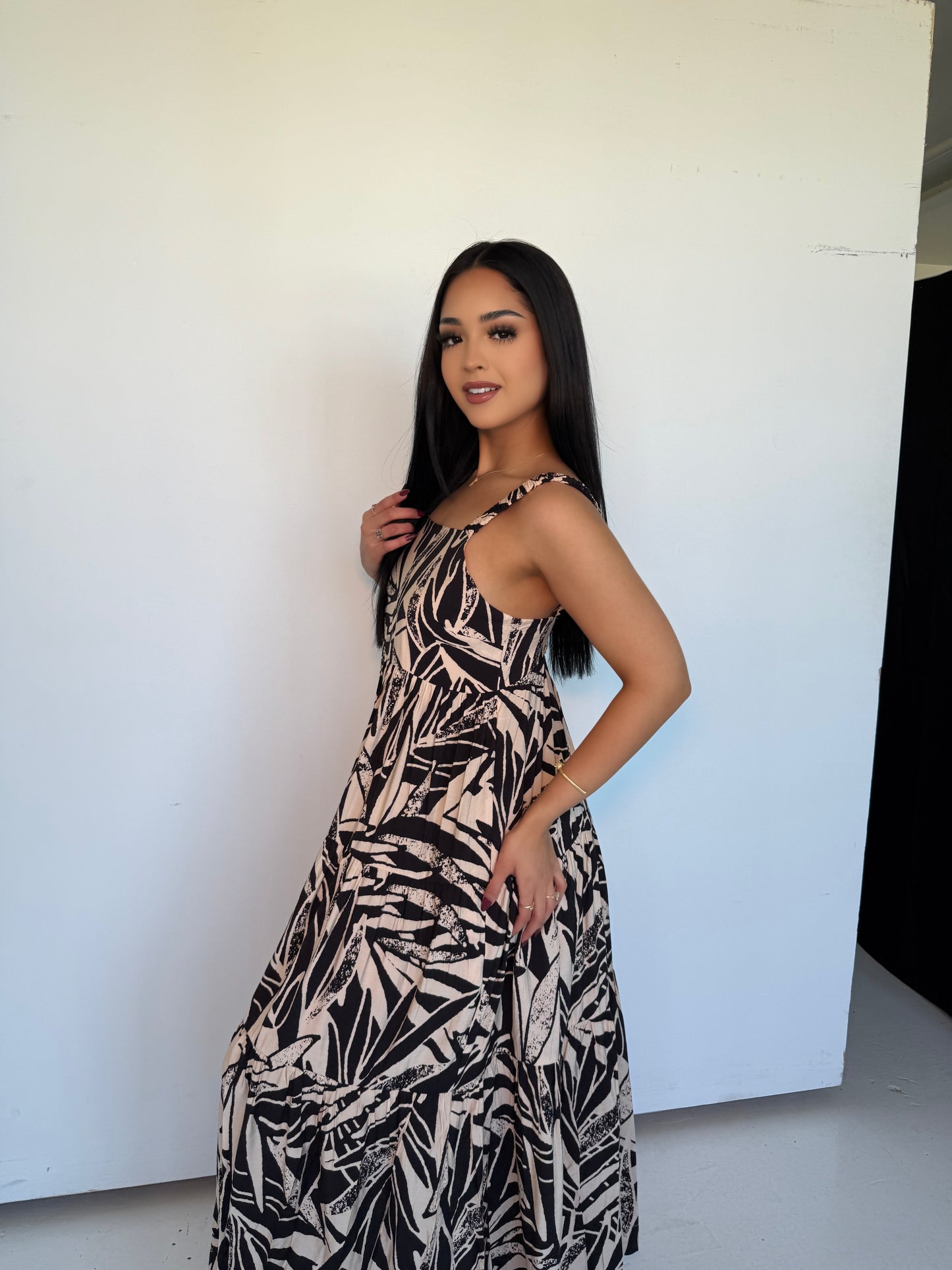 Shifting sand flowy dress