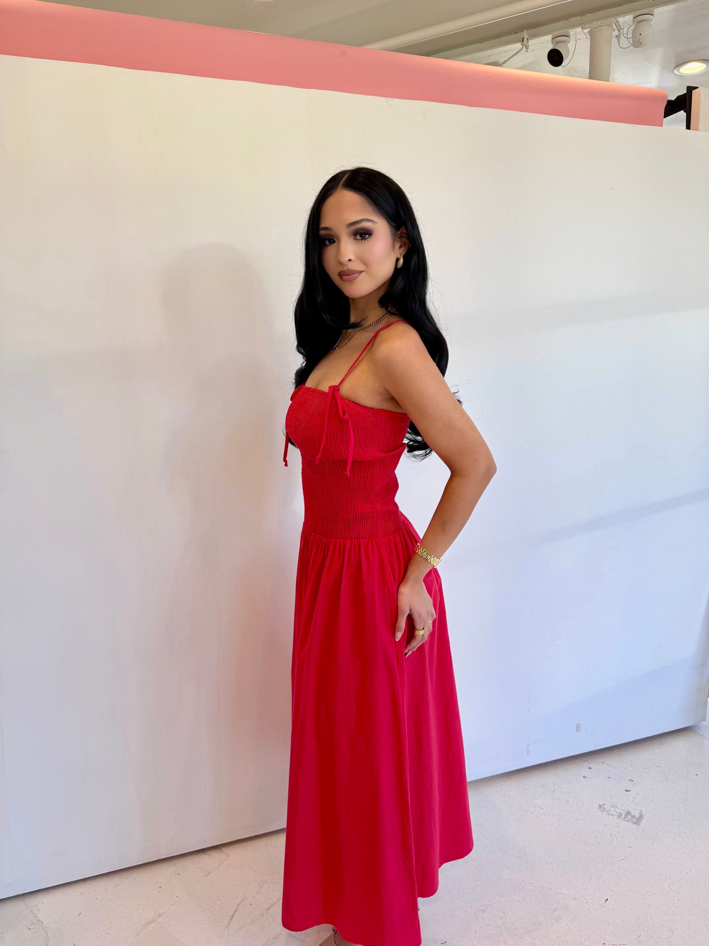 Sophie smocked midi dress