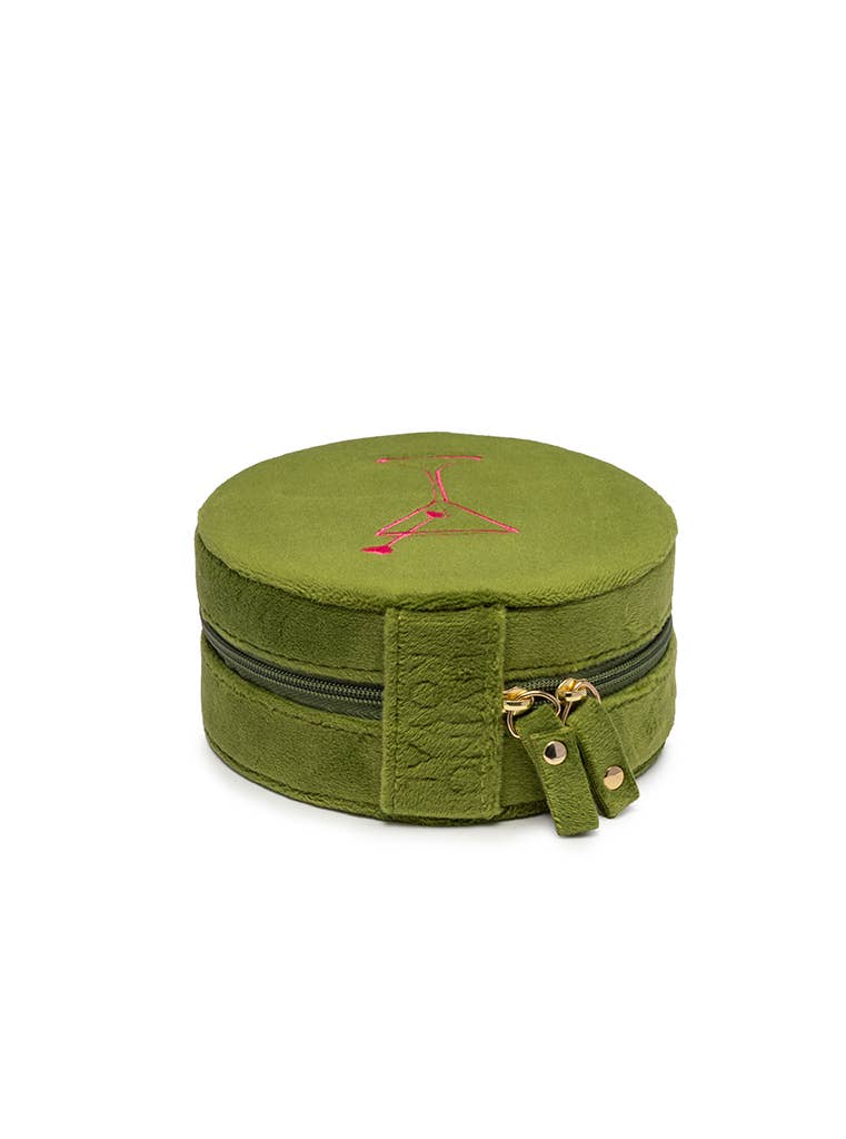 Martini Velvet Jewelry Zip Case