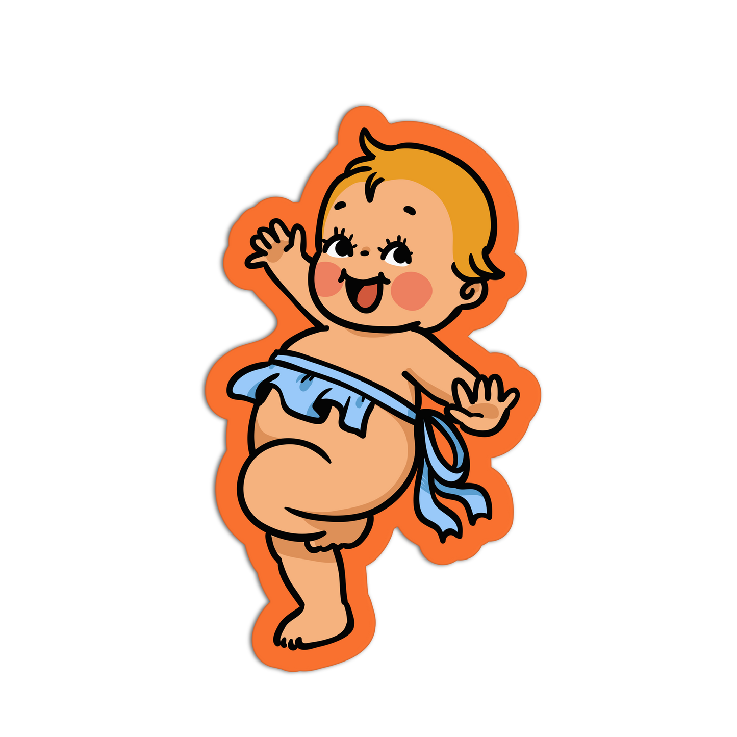 Retro Babies Vinyl Waterproof Stickers