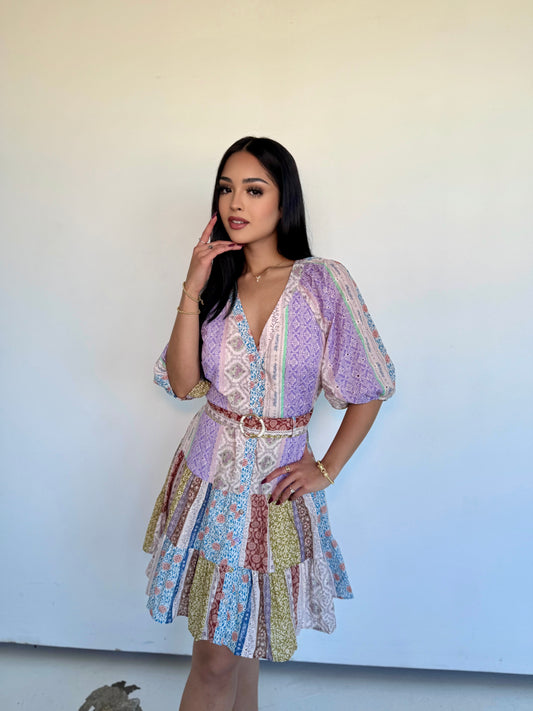 Botanic patch dress