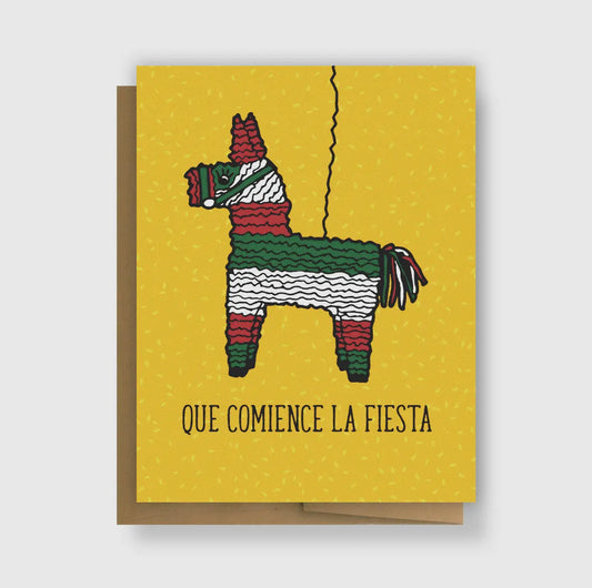 que comience la fiesta greeting card