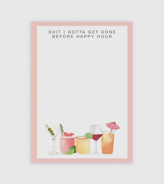 before happy hour notepad