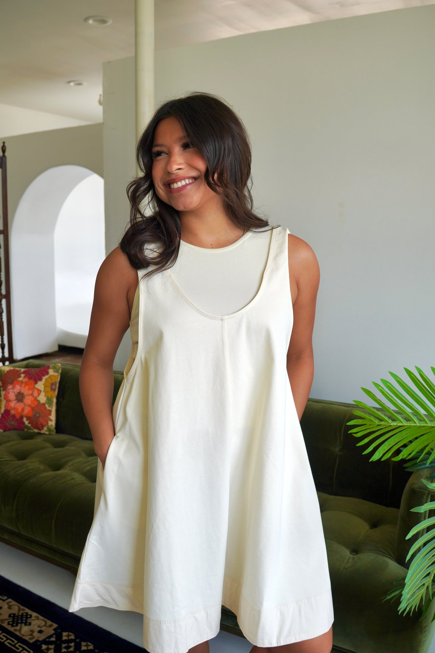 cami cream dress set