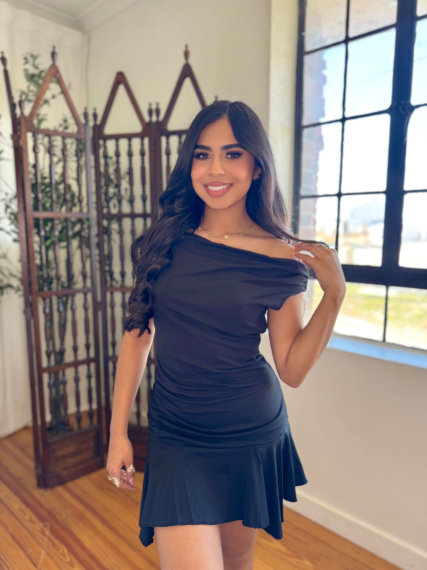 Don’t leave me mini dress