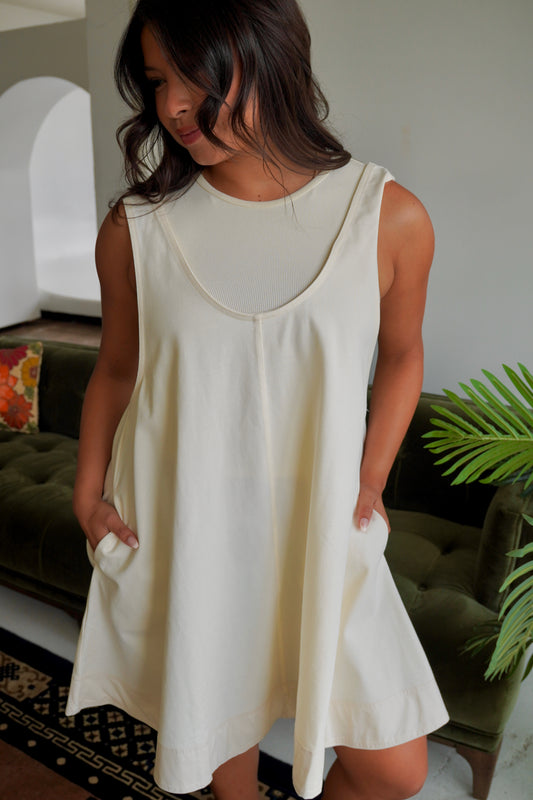 cami cream dress set
