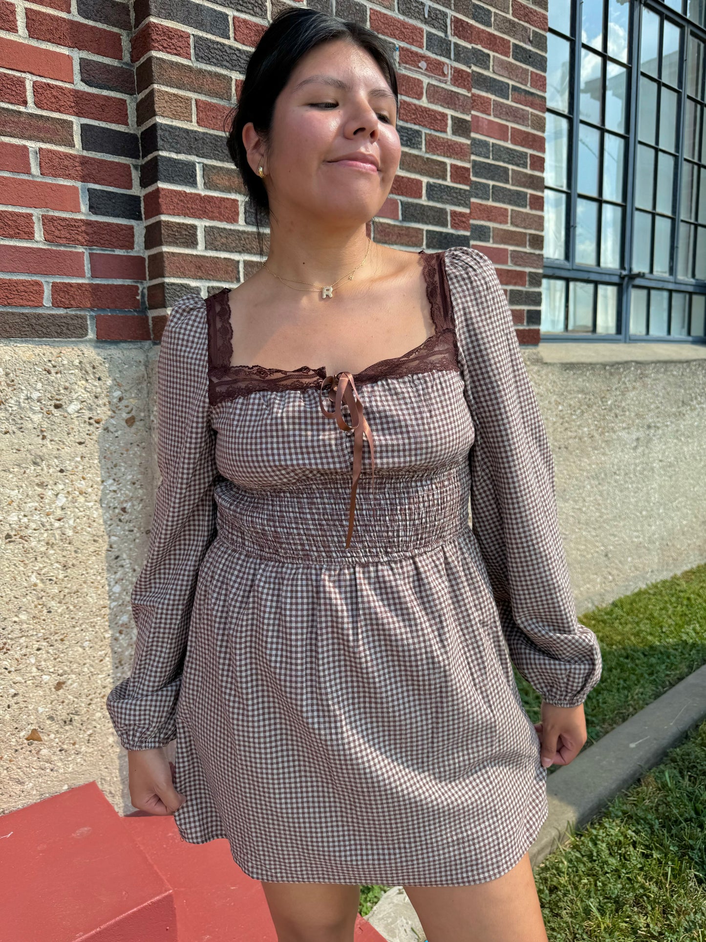 fatima gingham dress