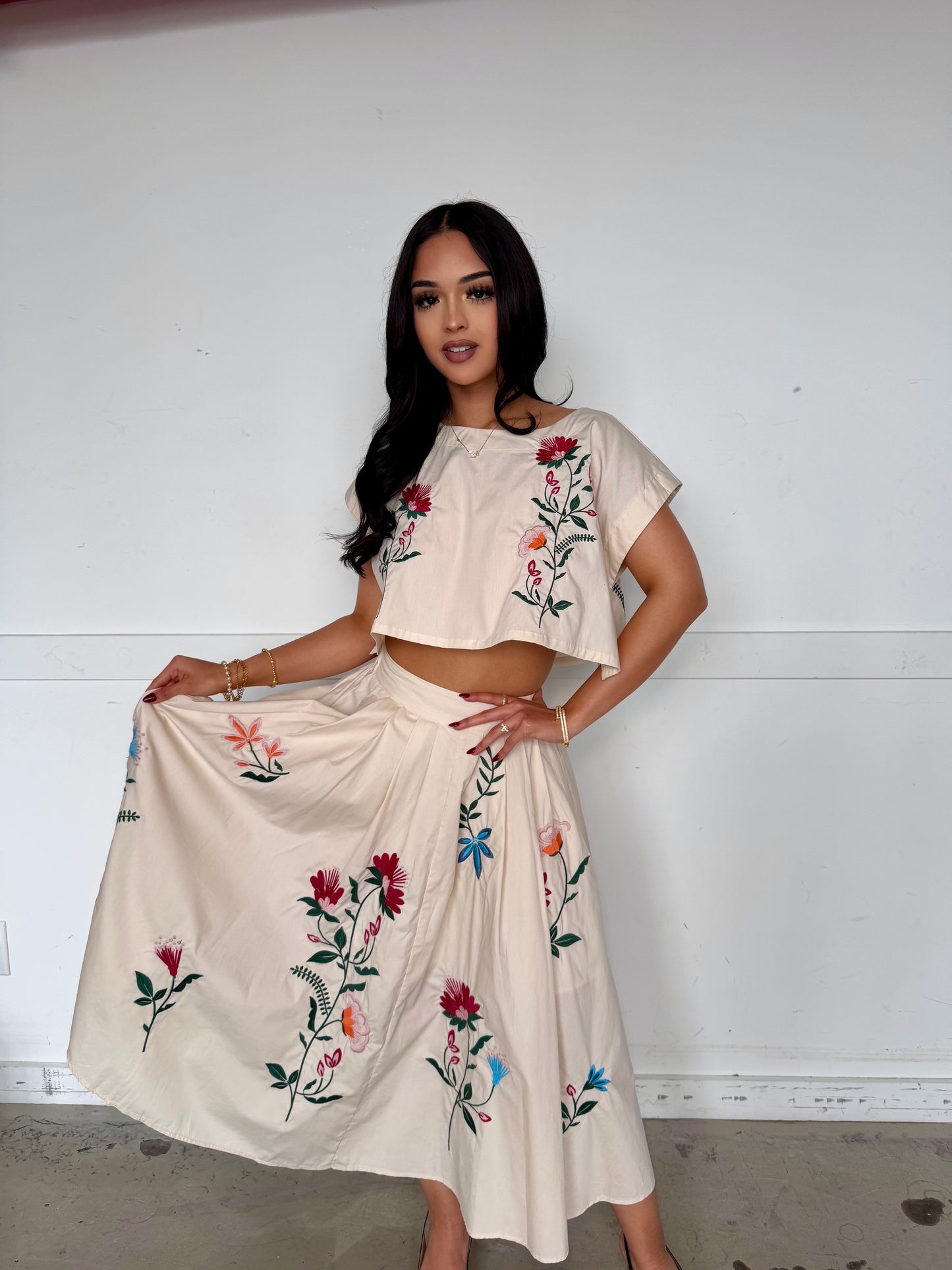 Herencia ecru skirt
