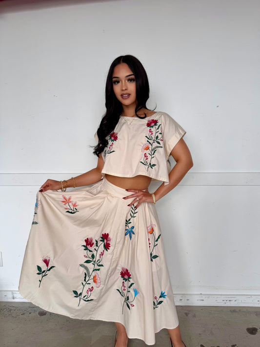 Herencia ecru skirt