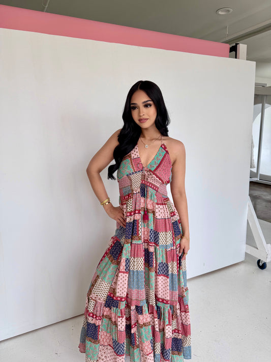 Camelia patch dream dress