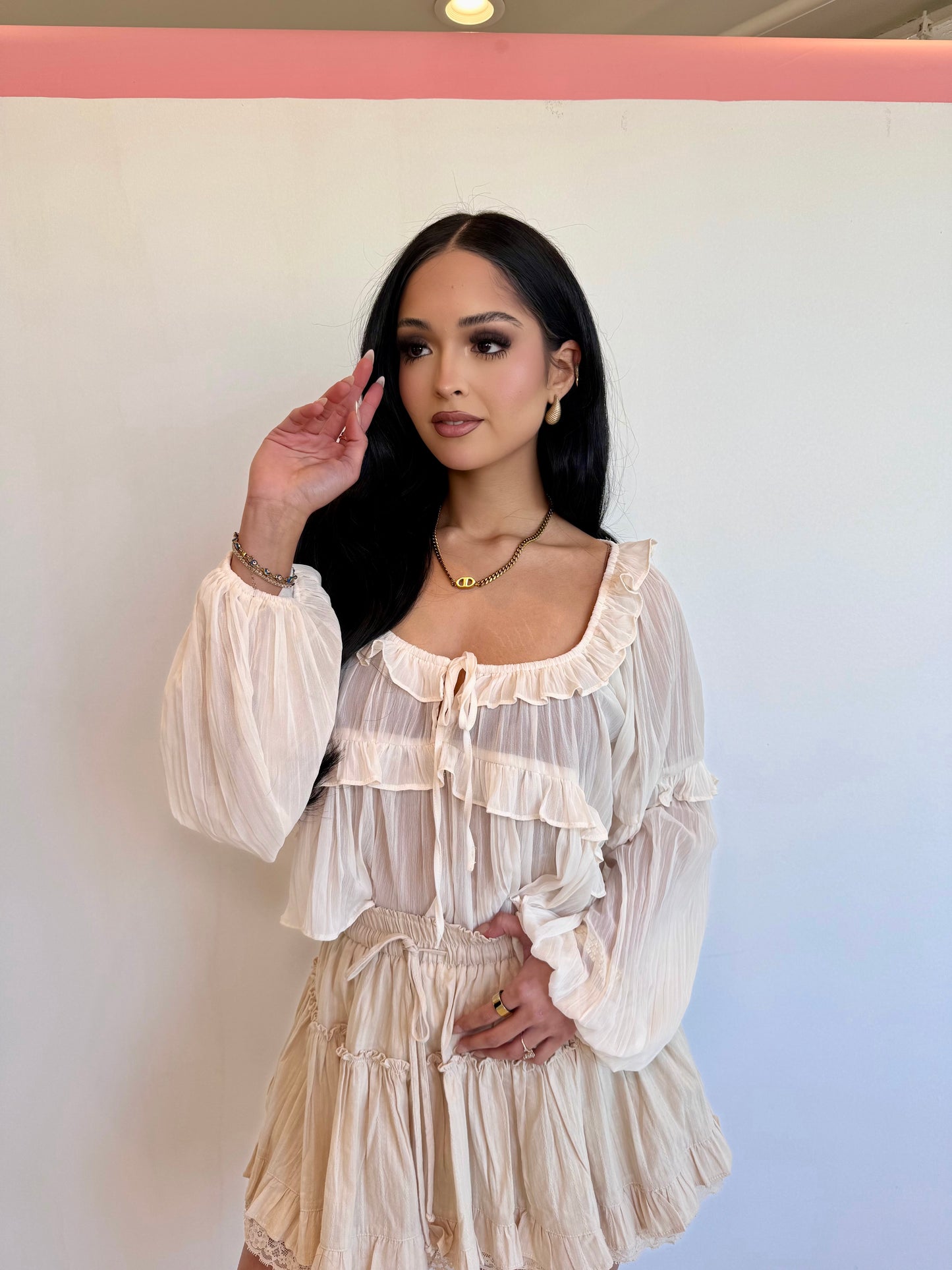 Cream blouse