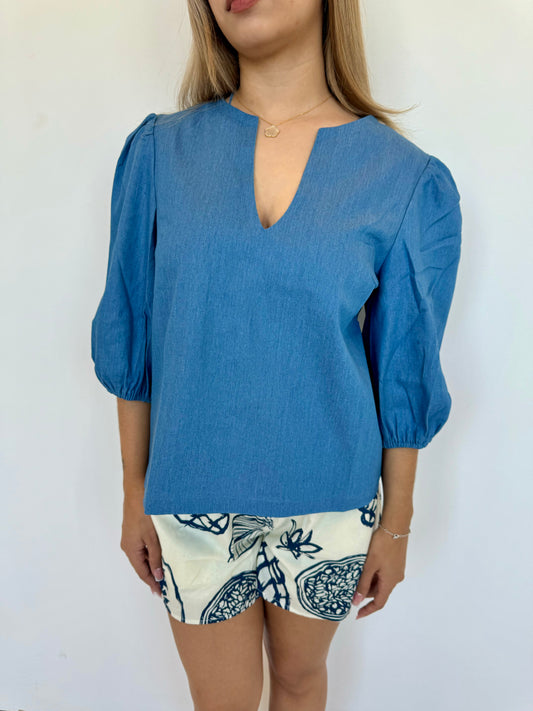 Ariah denim top