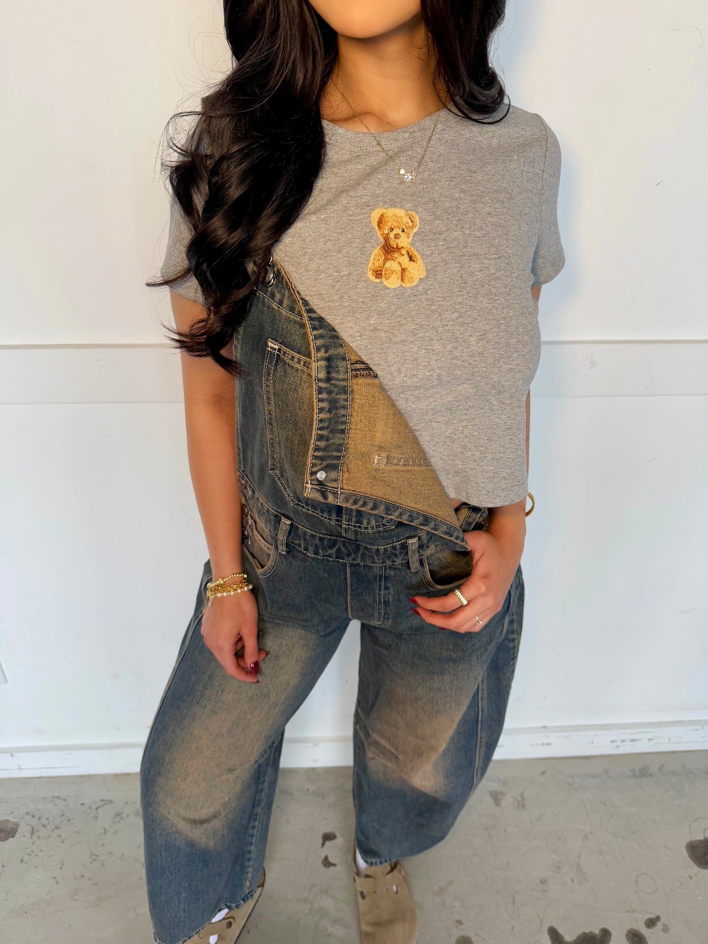 Osito grey baby tee