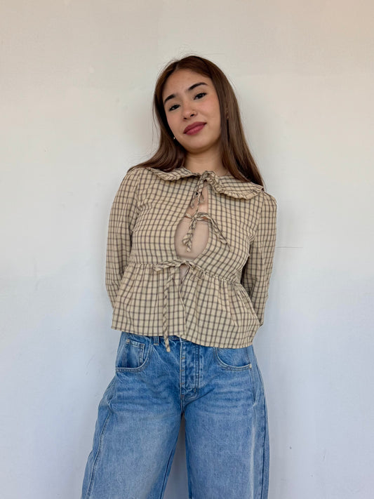 Sarah beige blouse