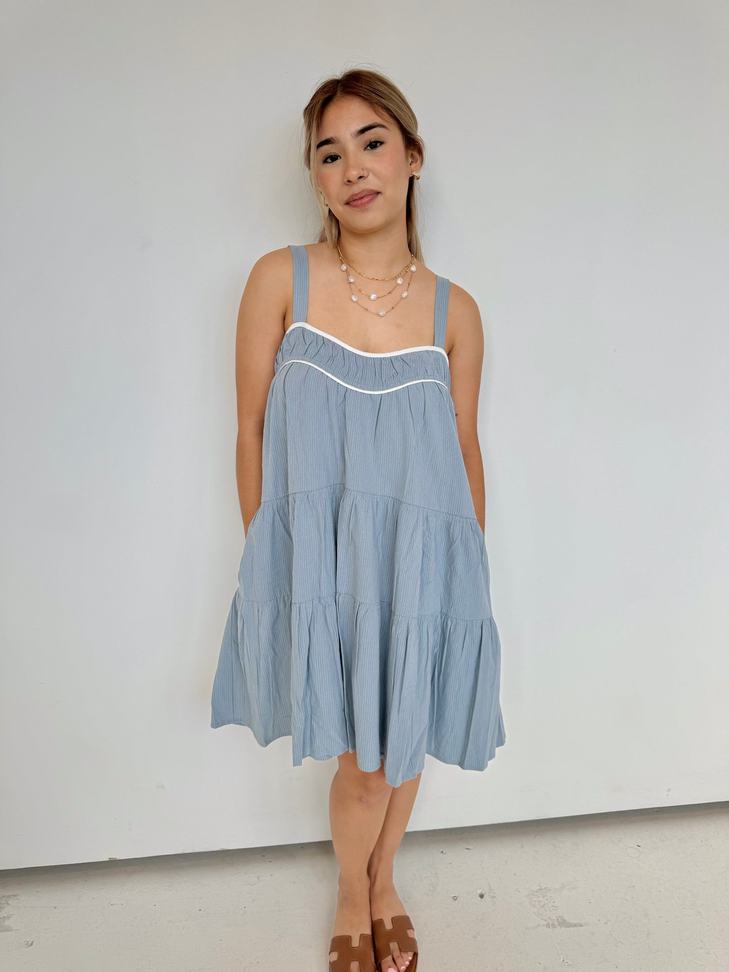 joelle stripe mini dress