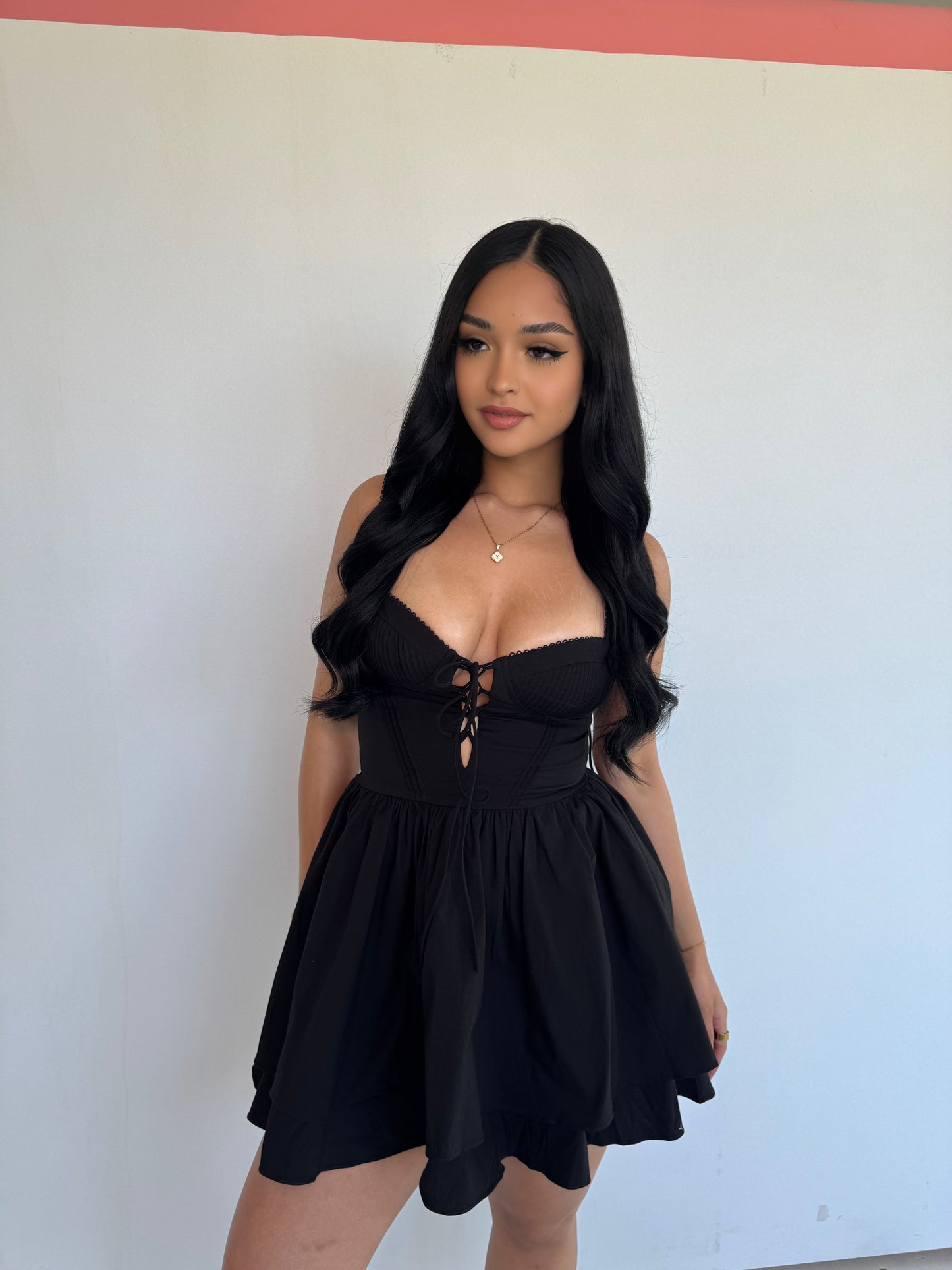 Melting black dress