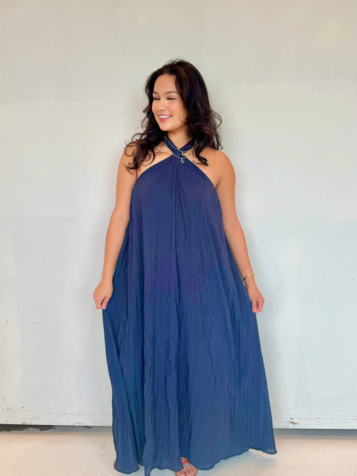 nyomi halter dress