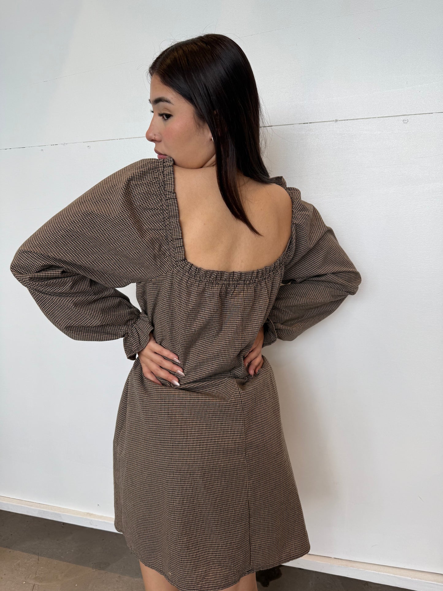 Autumn black natural dress