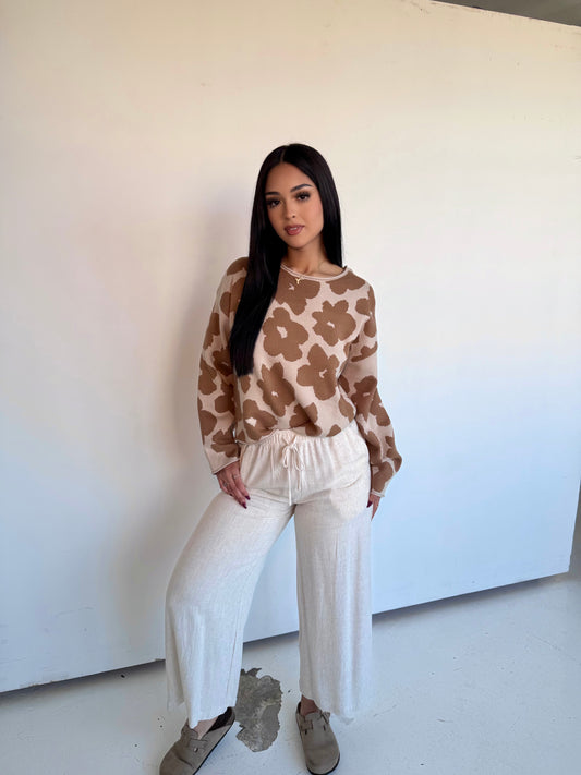 Michelle linen cropped pants