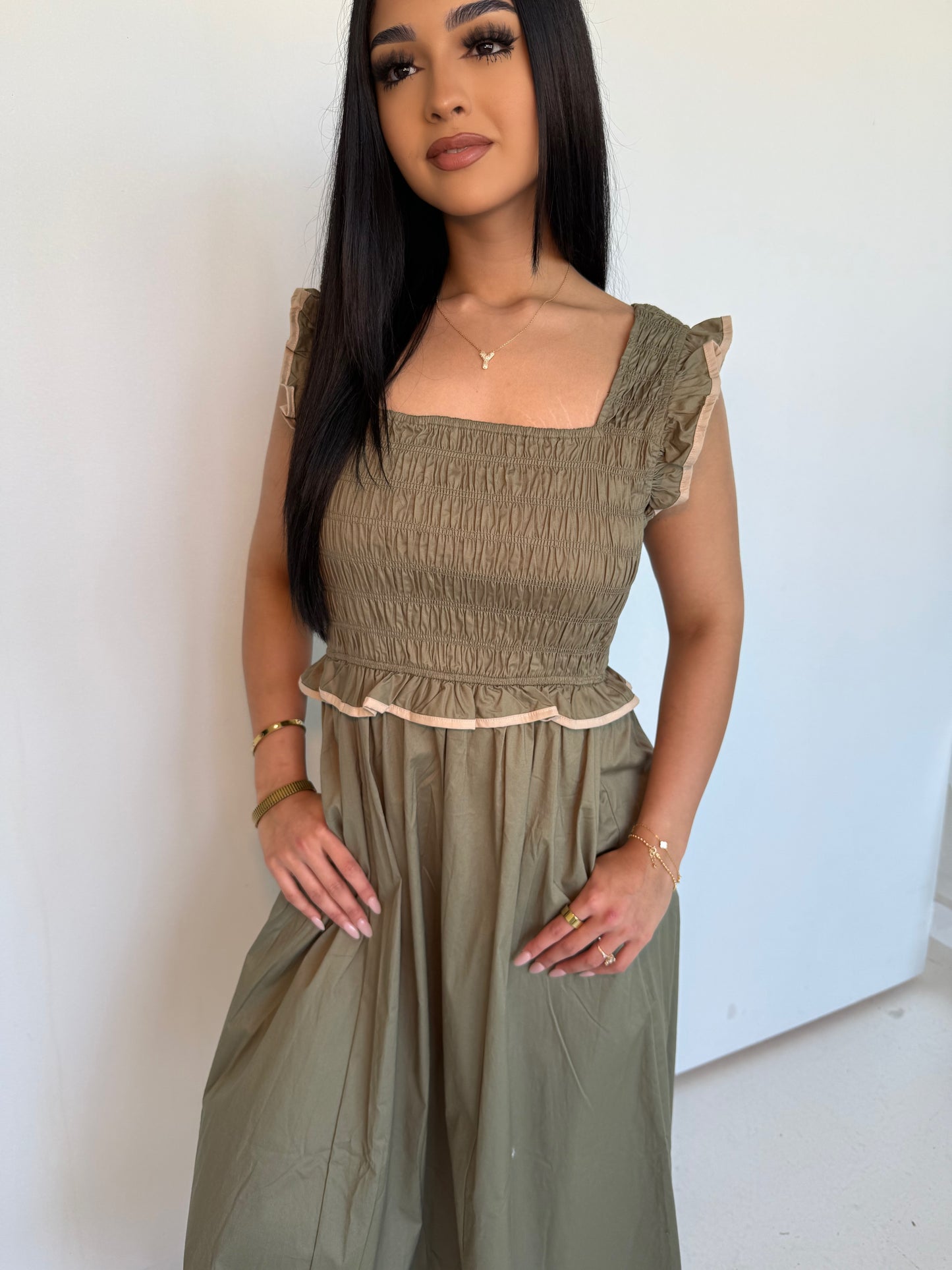 Olías olive dress