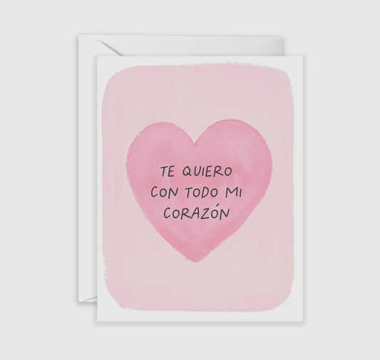 todo mi corazon greetng card