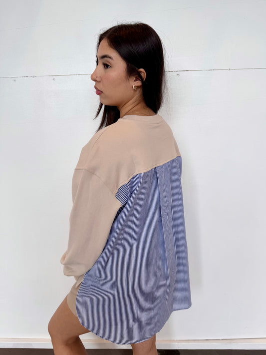 Issy mix media sweater