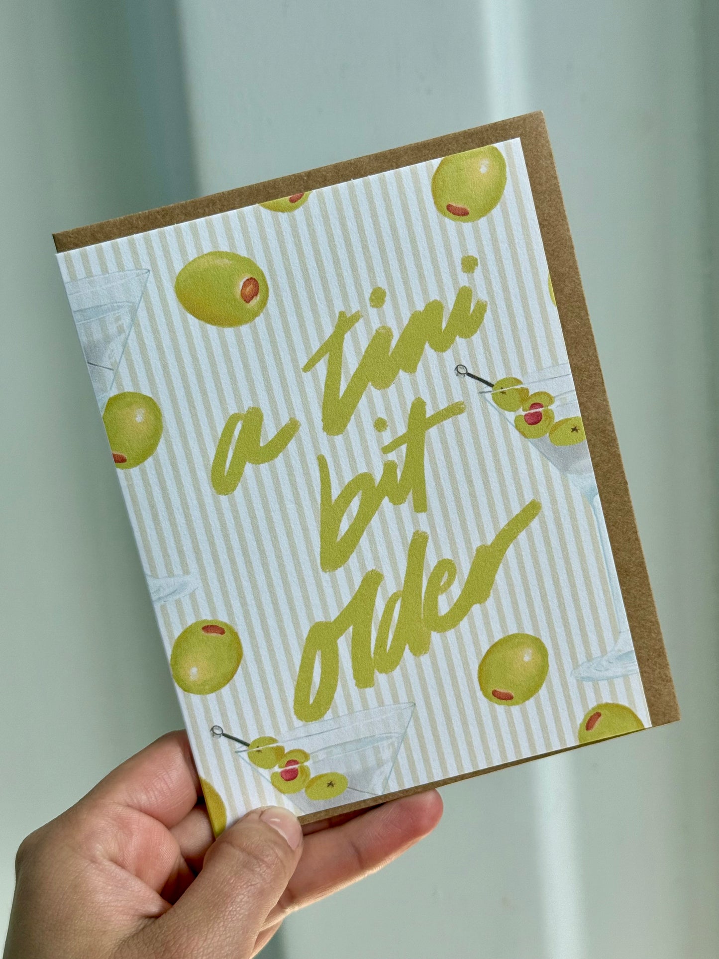 A tini bit older greeting card