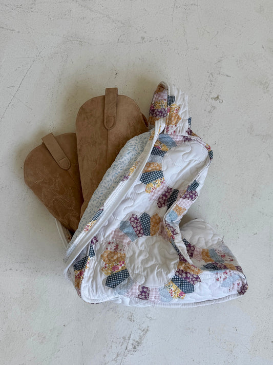 Frankie patchwork boot bag