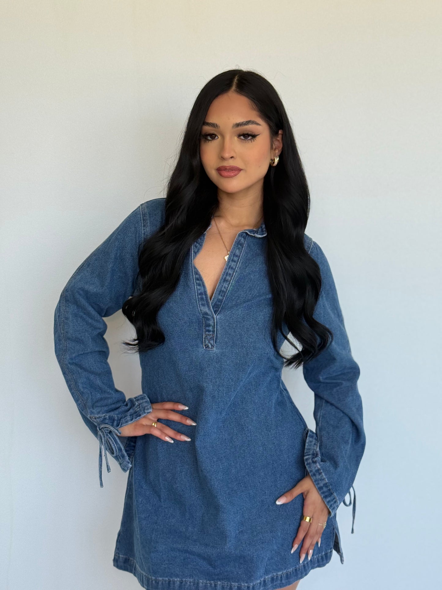 Indigo Denim Mini Dress