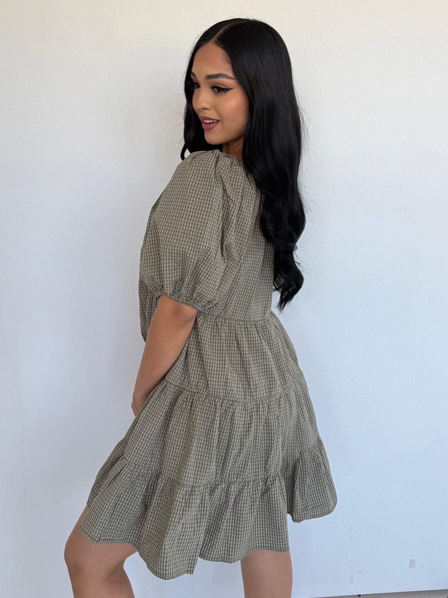 Olive ivory dress