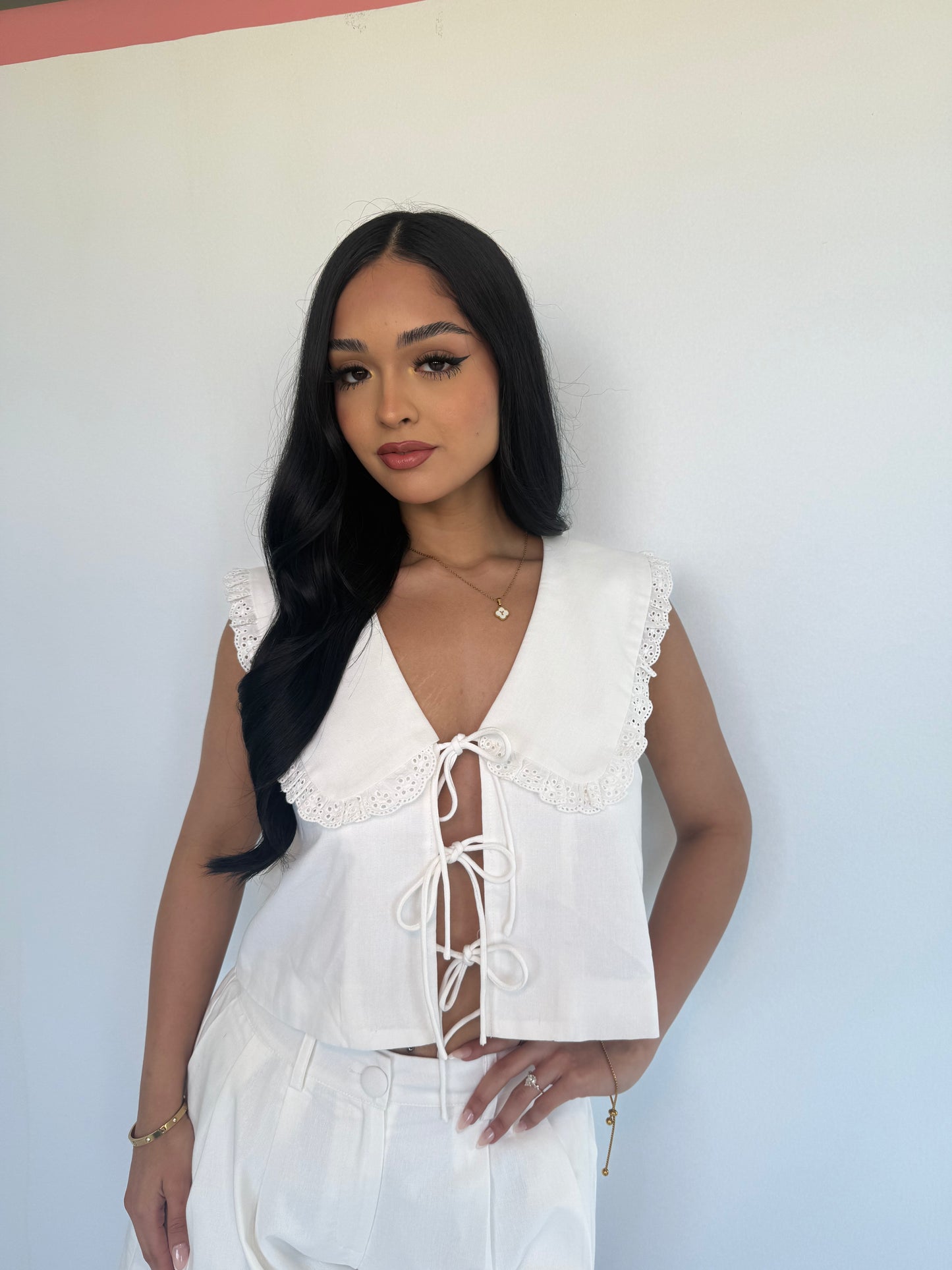 Melting peter collar top