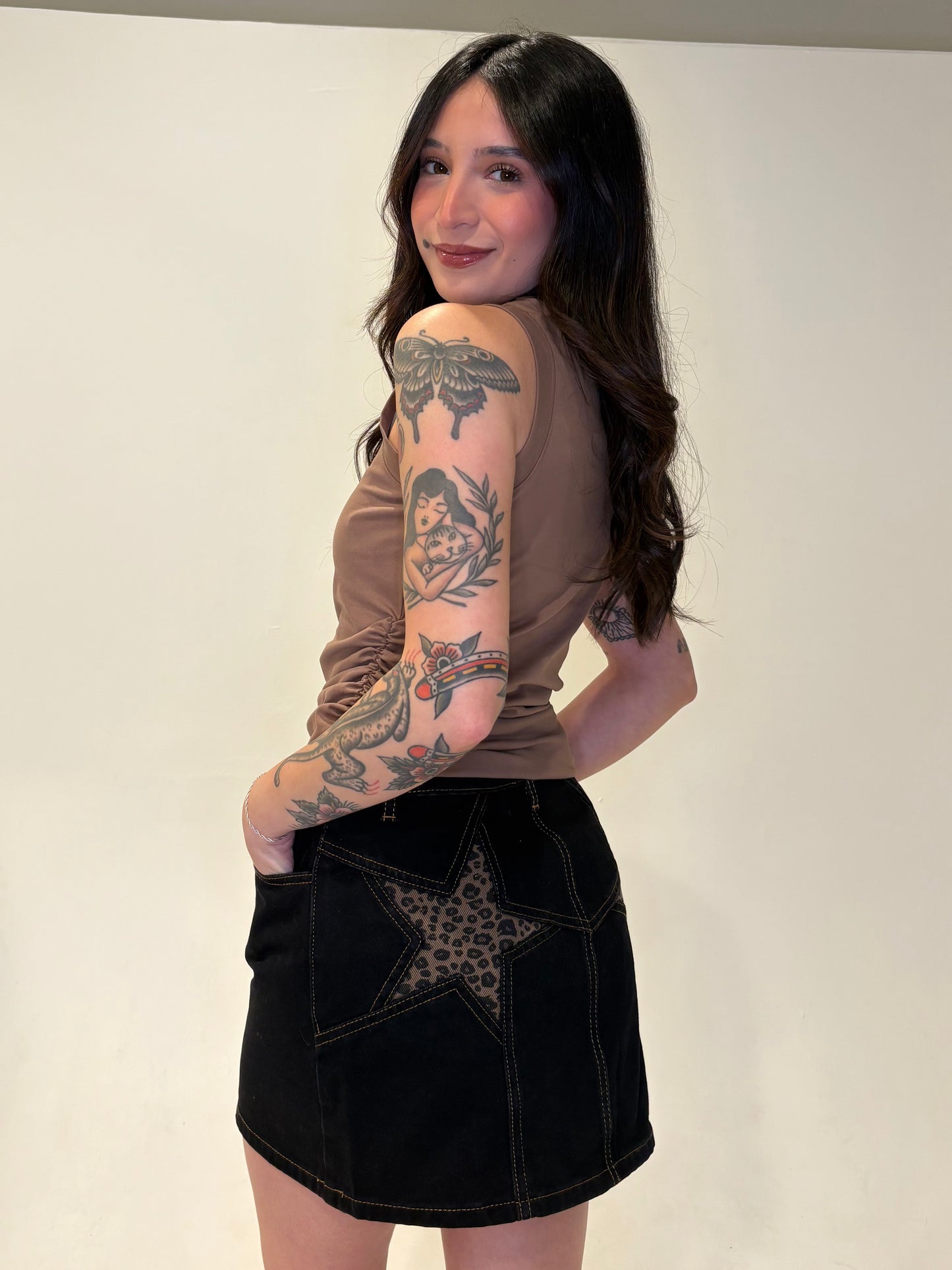 Star Leopard skirt
