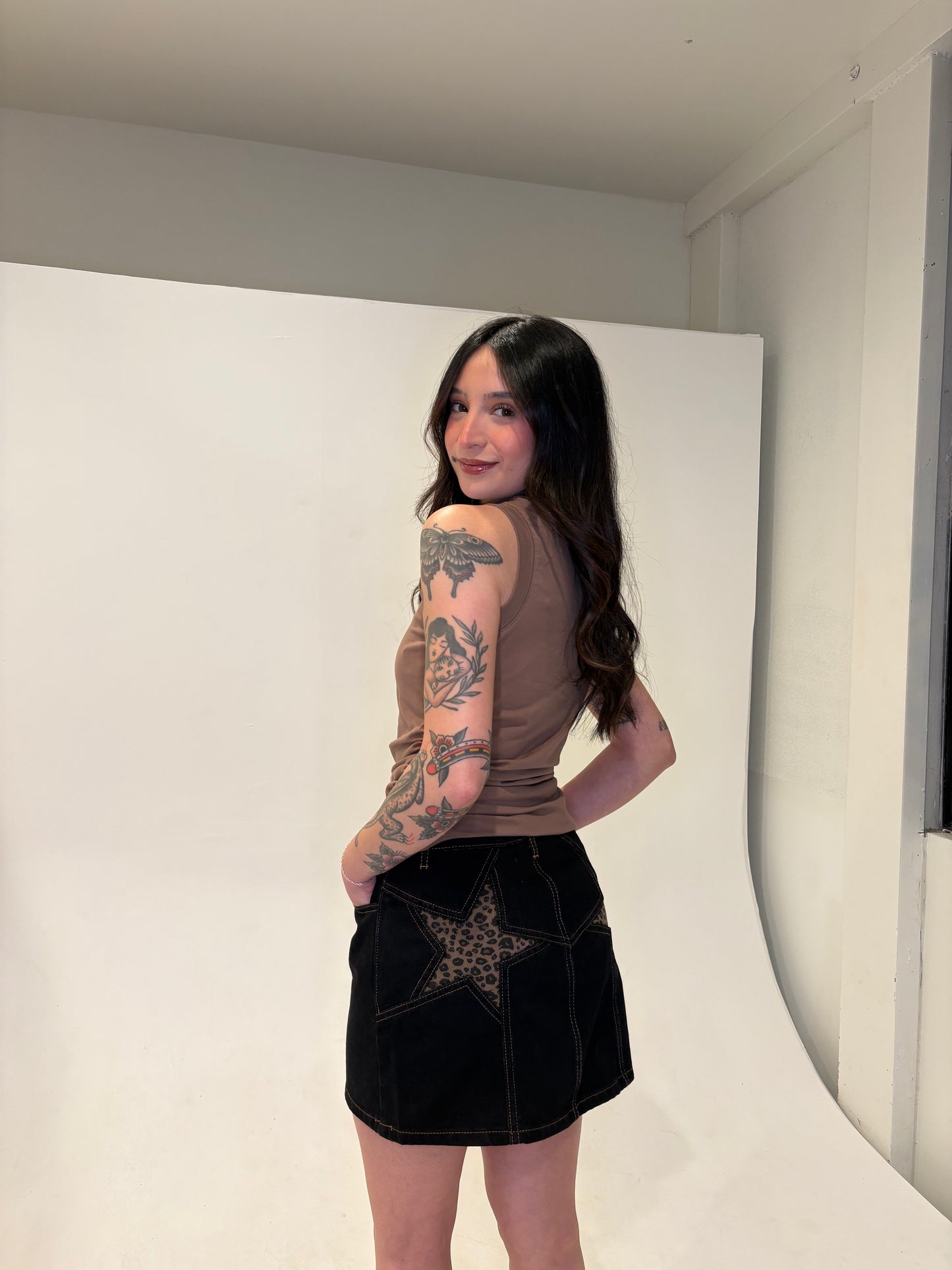 Star Leopard skirt