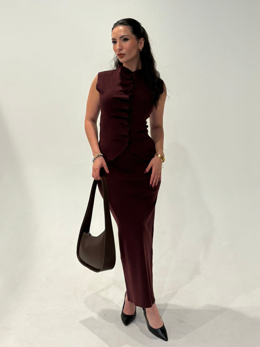 Brutal button up set skirt