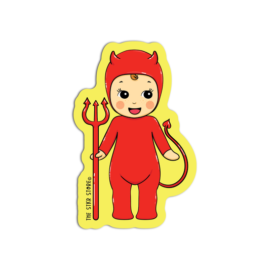 Baby Devil Vinyl Textured Sticker
