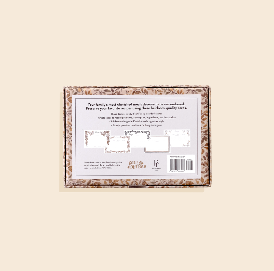 Recipe Cards: 50 - 4x6  Blank Floral Cards (Wedding Gifts)