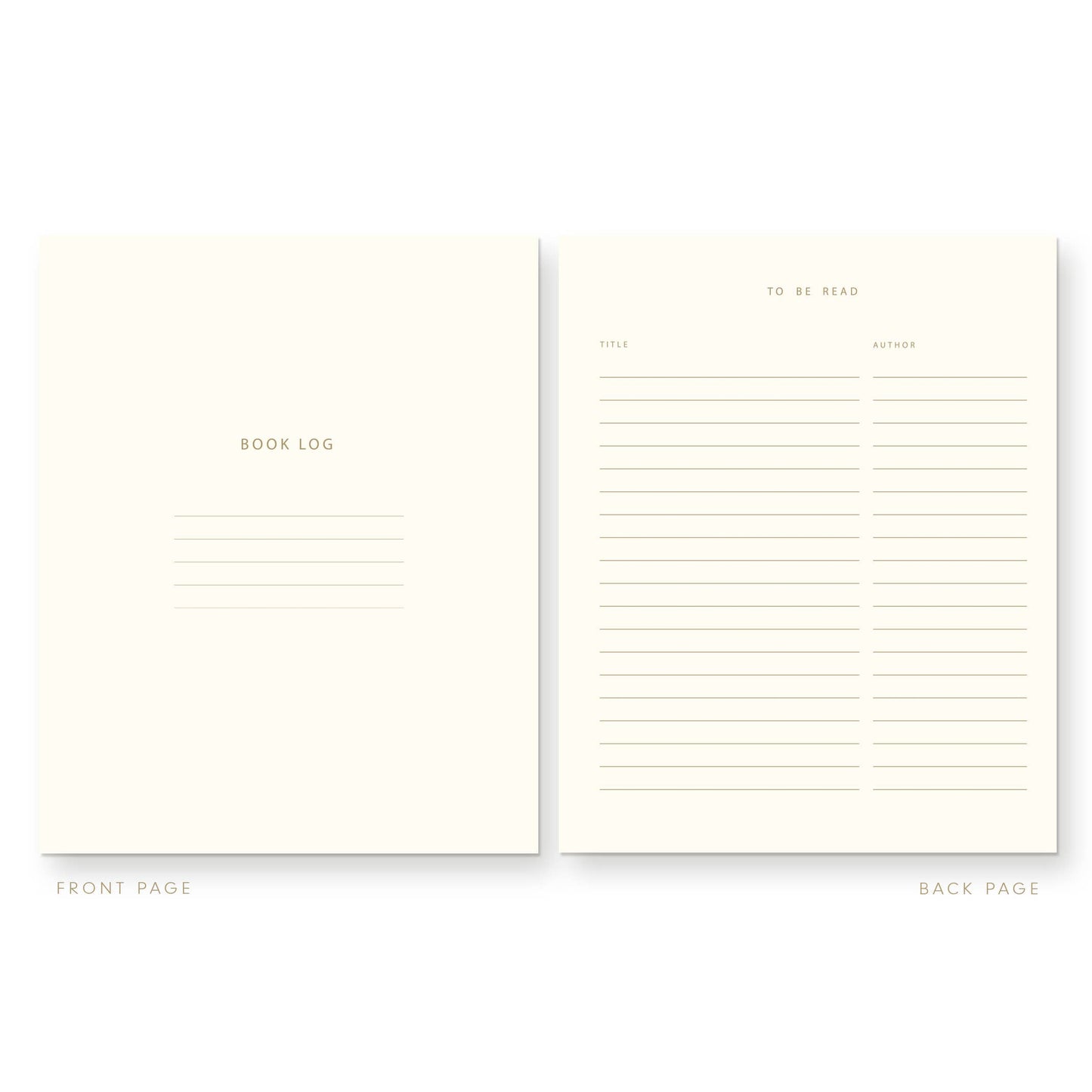 Bookmarked Book Log Reading Journal