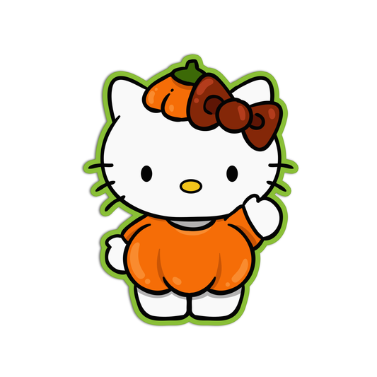 Hello Kitty Pumpkin Halloween Sanrio Textured Stickers