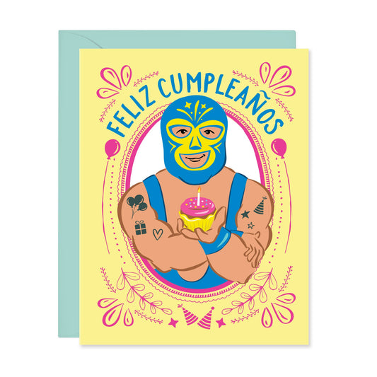 Lucha Libre Feliz Cumpleaños | Birthday Card In Spanish (A2)