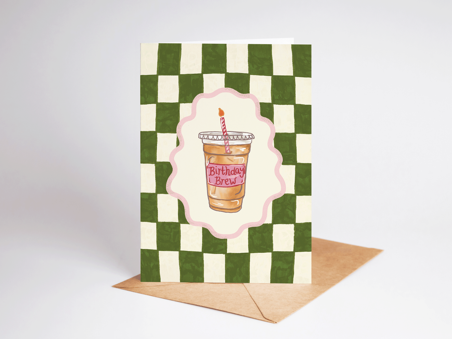 Birthday Brew Iced Coffee Coquette Caffeine Greeting Card