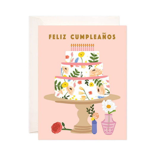 Cumpleaños Cake Greeting Card - Spanish Birthday Card