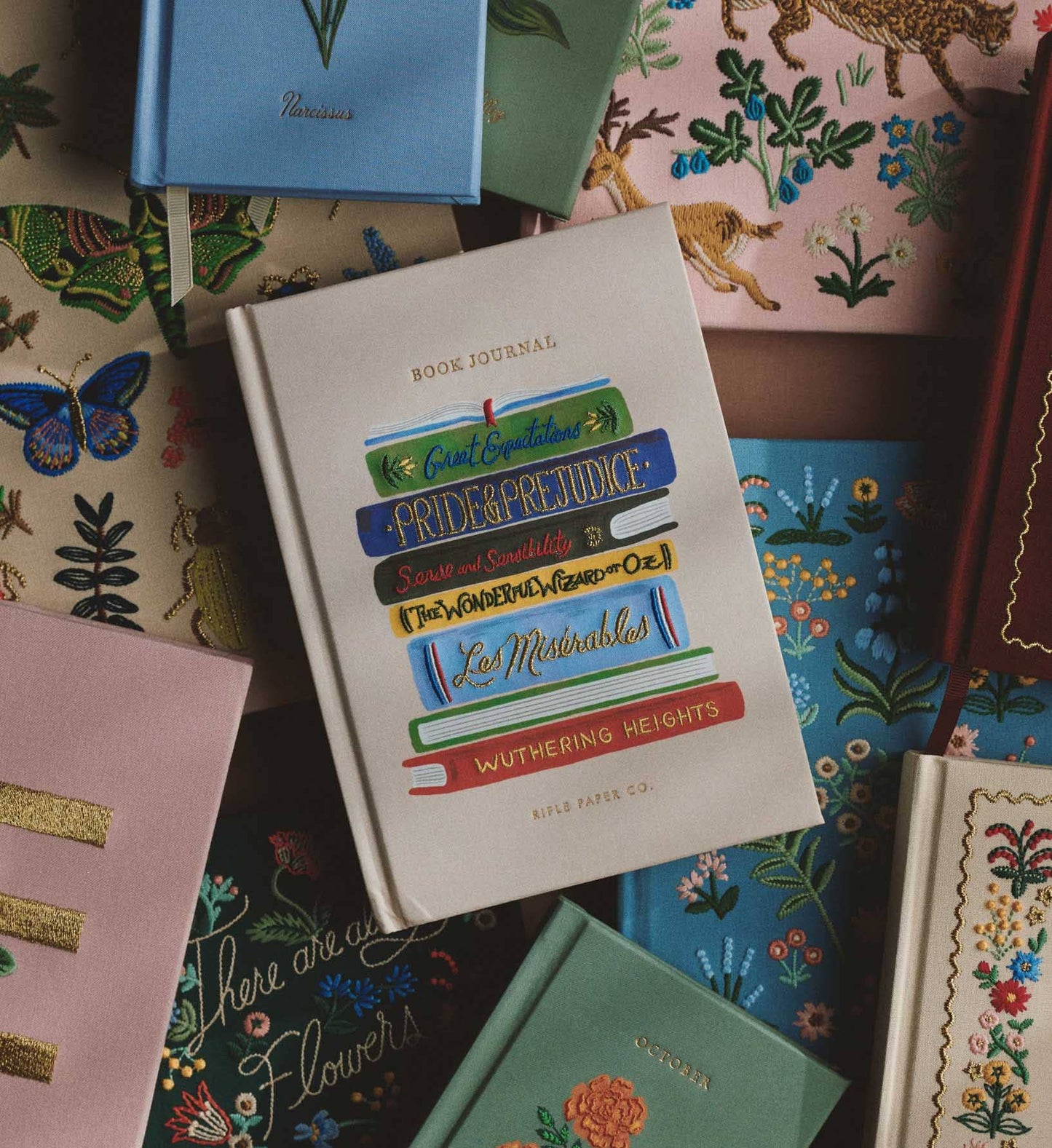 Book Club Embroidered Book Journal