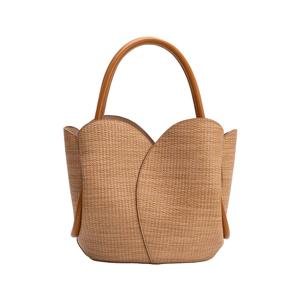 Tulip Raffia Embossed Recycled Top Handle
