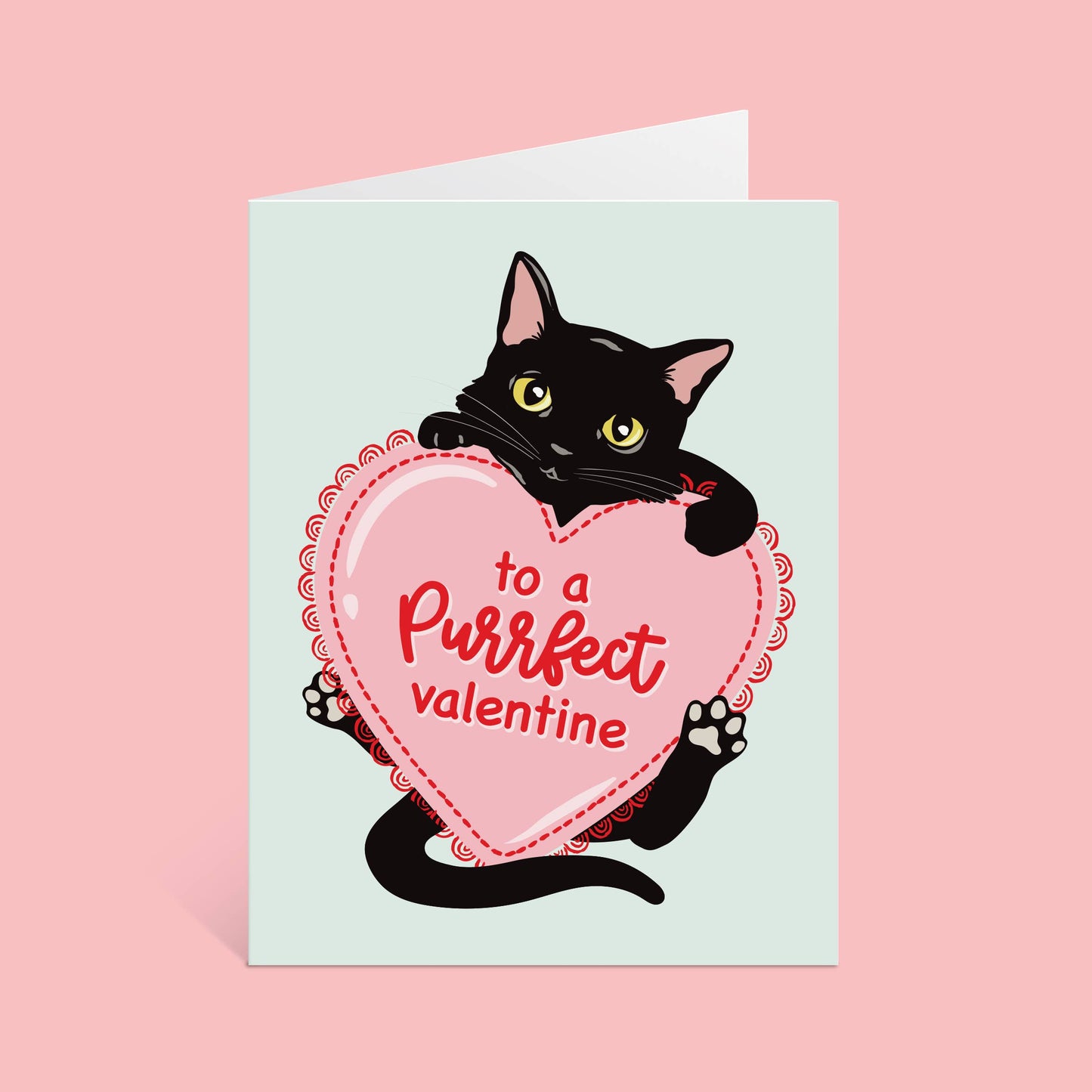 Purrfect Valentine | Cat Valentine's Day Card