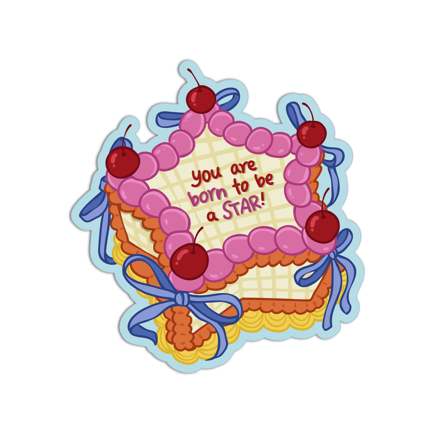 You Are Born To Be Star CakeTextured Stickers