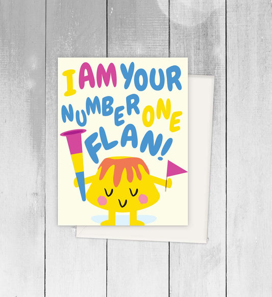 Number One Flan Spanish Greeting Card