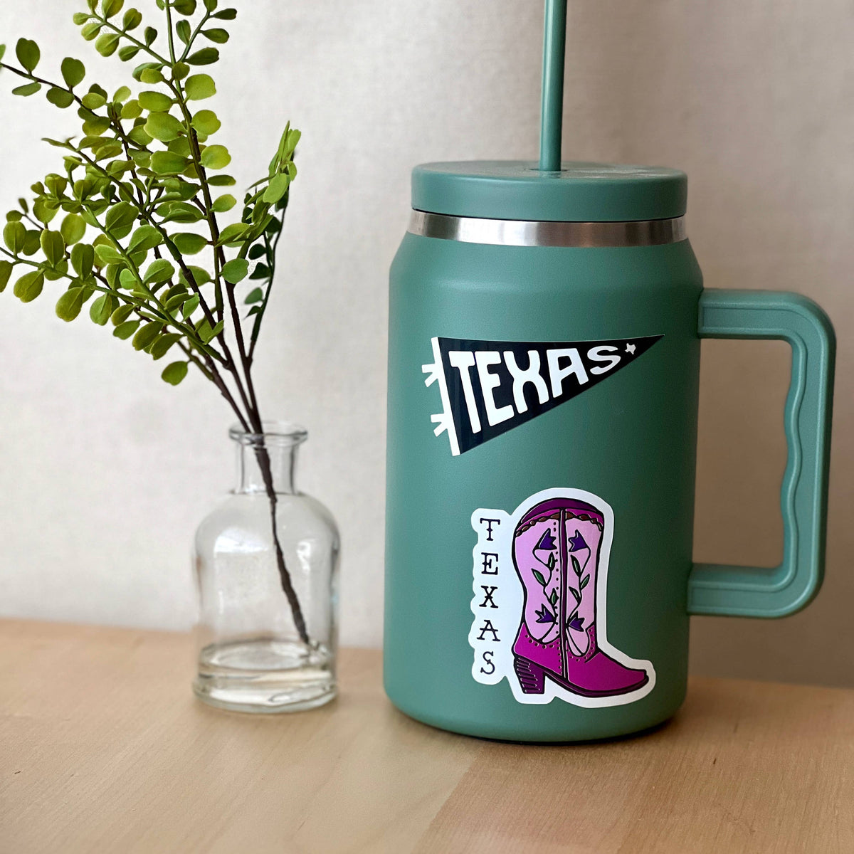 Pink Western Boot Sticker