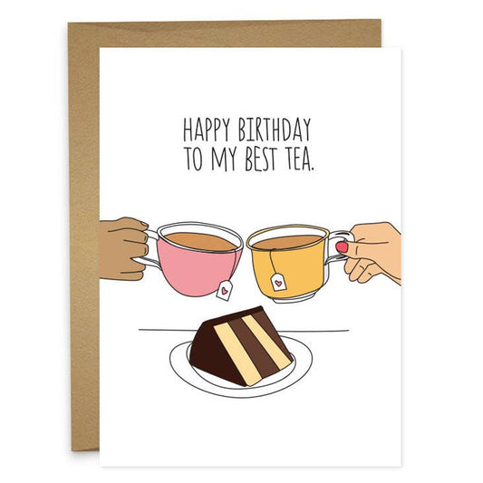 HBD Best Tea Greeting Card